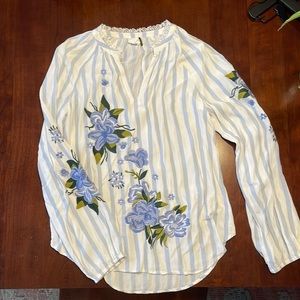 Embroidered Anthropologie Blouse